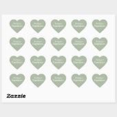 Sticker Cœur Mieux ensemble Amour Laurel Green (Feuille)
