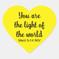 Mignonne Bright Yellow Bible Verse Lumière du mond