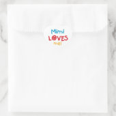 Sticker Cœur Mimi aime mes t-shirts et cadeaux (Sac)