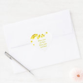 Sticker Cœur Mimosa (Enveloppe)