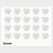 Sticker Cœur Mini Bugs et Mini Bestioles (Feuille)