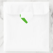 Sticker Cœur Minimalisme Vert Blanc (Sac)