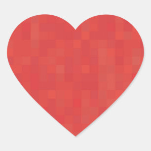 Sticker Cœur minimaliste rouge élégant moderne motif mignon