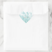 Sticker Cœur Mint Aqua Ombre Feuilles tropicaux (Sac)