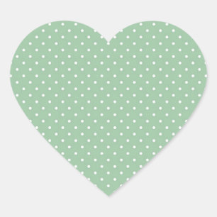 Sticker Cœur Mint Polka
