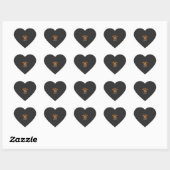 Sticker Cœur Mode Fantôme d'Halloween (Feuille)