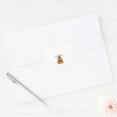 Sticker Cœur Mode fête Thankgiving Turquie - mignon pèlerin Tur (Enveloppe)