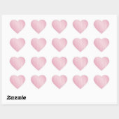 Sticker Cœur Modèle blanc Coeur rose Ajouter votre texte (Feuille)