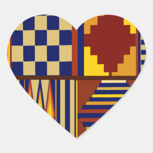 Sticker Cœur Modèle de tapis de prière Kilim