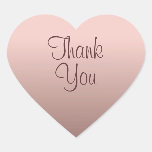 Sticker Cœur Modèle de texte de remerciement de couleur tendanc (Devant)