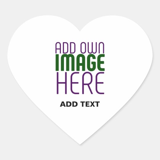 STICKER CŒUR MODÈLE DE TEXTE D'IMAGE BLANCHE SIMPLE MODERNE (Devant)