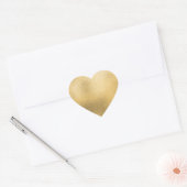 Sticker Cœur Modèle noir or Faux huile texturée (Enveloppe)