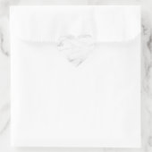 Sticker Cœur Modèle personnalisé vierge en marbre blanc élégant (Sac)
