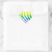 Sticker Cœur Modèle Rainbow Zebra (Sac)
