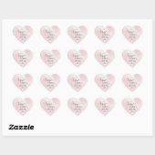 Sticker Cœur Modern Script Pink Watercolor Cloud Nine Baby  (Feuille)