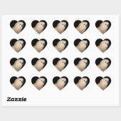 Sticker Cœur Moluccan Cockatoo Love Valentine Design (Feuille)