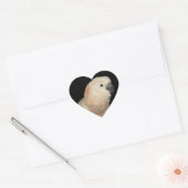 Sticker Cœur Moluccan Cockatoo Love Valentine Design (Enveloppe)