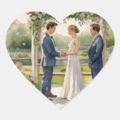 Sticker Cœur Moments élégants de mariage - Collection d'autocol (Devant)