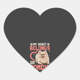 Sticker Cœur Mon cœur appartient à un Pomchi