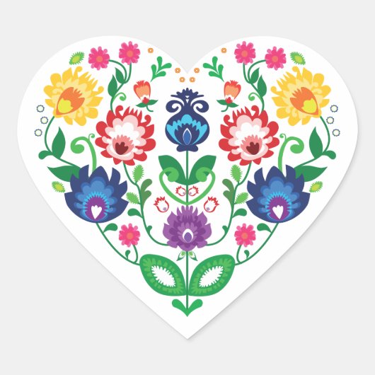 Sticker Cœur Mon coeur. folklore d'amour (Devant)