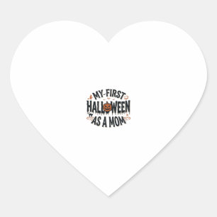 Sticker Cœur Mon premier Halloween en tant que maman Halloween