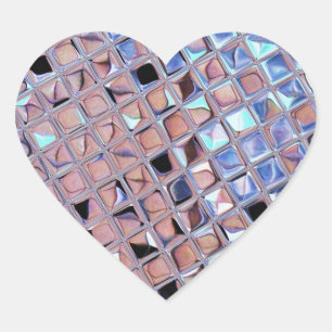 Sticker Cœur Monde Disco Ball Mirco super