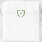 Sticker Cœur MONOGRAMME DU COEUR shamrock St Patrick's Day Blan (Sac)