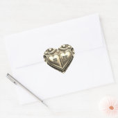 Sticker Cœur Monogramme Gold Hearts (Enveloppe)