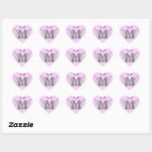 Sticker Cœur Monogramme Heart Angel Wings (Feuille)