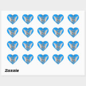 Sticker Cœur Monogramme Heart Angel Wings (Feuille)