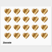Sticker Cœur Monogramme Or de luxe K (Feuille)
