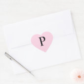 Sticker Cœur Monogramme Président Pink (Enveloppe)