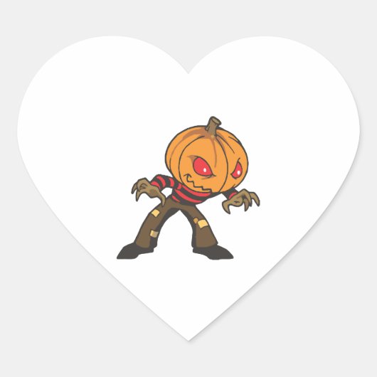 Sticker Cœur Monster Halloween (Devant)