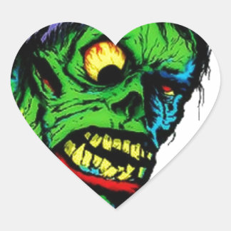 Sticker Cœur Monster Retro monstres