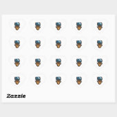 Sticker Cœur Monstre d'Halloween (Feuille)