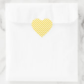 Sticker Cœur Montrez Votre Amour : Canary Jaune Blanc Zigzag Ch (Sac)