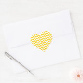 Sticker Cœur Montrez Votre Amour : Canary Jaune Blanc Zigzag Ch (Enveloppe)