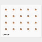 Sticker Cœur Mops d'Halloween (Feuille)