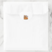 Sticker Cœur Mops d'Halloween (Sac)