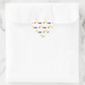 Sticker Cœur Mortocycle arc-en-ciel (Sac)