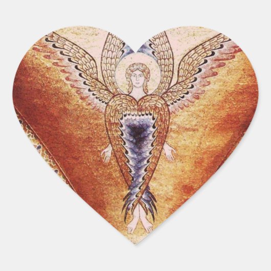 Sticker Cœur MOSAIC ANGEL Monogramme (Devant)