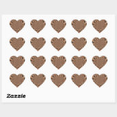 Sticker Cœur Mosaïque de sushis Brown (Feuille)