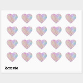 Sticker Cœur mosaïque holo sparkle : (Feuille)