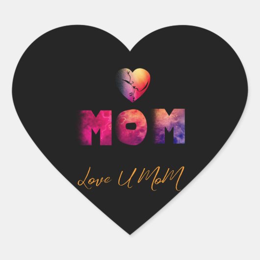 Sticker Cœur mothers day (Devant)