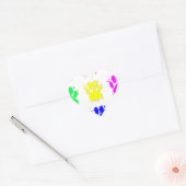 Sticker Cœur Motif à mâchoires pour chien d'encre (Enveloppe)