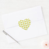 Sticker Cœur Motif banane. (Enveloppe)