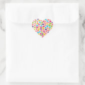 Sticker Cœur motif coloré (Sac)