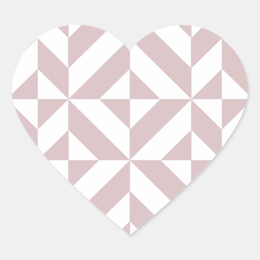 Sticker Cœur Motif de cube géométrique Mauve (Devant)