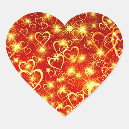 Sticker Cœur Motif de formes cardiaques-25622 (Devant)