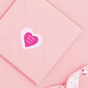 Sticker Cœur Motif de la Saint-Valentin Cœurs Rose Fuchsia Enjo